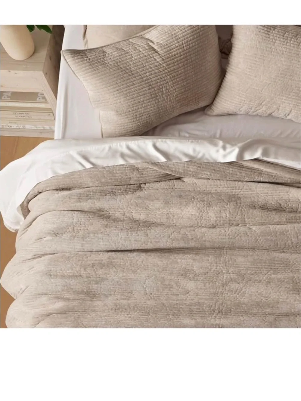 EverGrace Velvet Quilt Set King/Queen Size, Luxurious Soft Quilted Bedding Sets